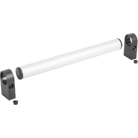 Tubular Handle Adjustable L=600, Form:B Aluminum, Anodized, Comp:Aluminum, Comp:Anodized,